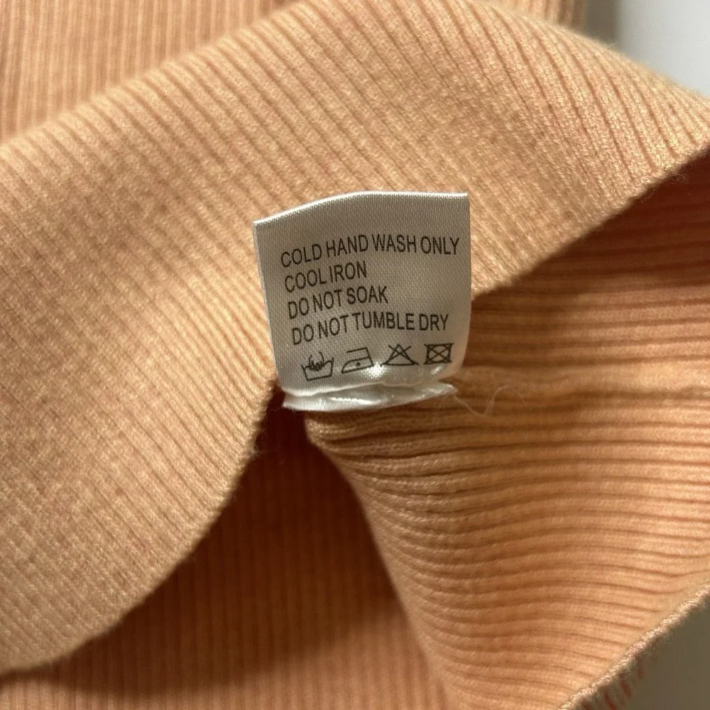 NWT Petal And Pup Sofi Bodycon Midi Dress Splice Women's Size S / M Pink Peach